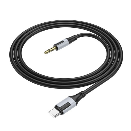 Borofone BL19 USB-C į 3,5mm audio kabelis, juodas