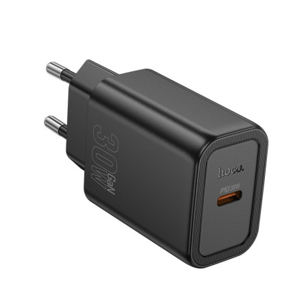 Hoco N62 30W GaN USB-C įkroviklis juodas