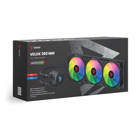 Savio Velox 360 mm ARGB aušinimo sistema