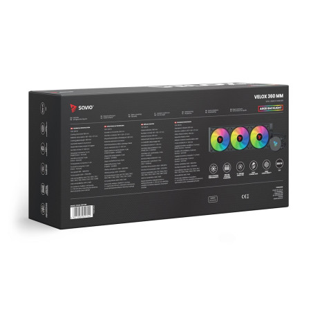 Savio Velox 360 mm ARGB aušinimo sistema