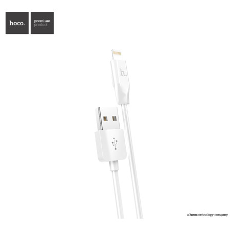 USB kabelis Hoco X1 Lightning 2.0m, baltas
