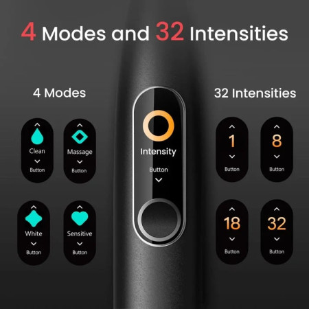 Oclean X Pro Elite elektrinis dantų šepetėlis Premium rinkinys juodas