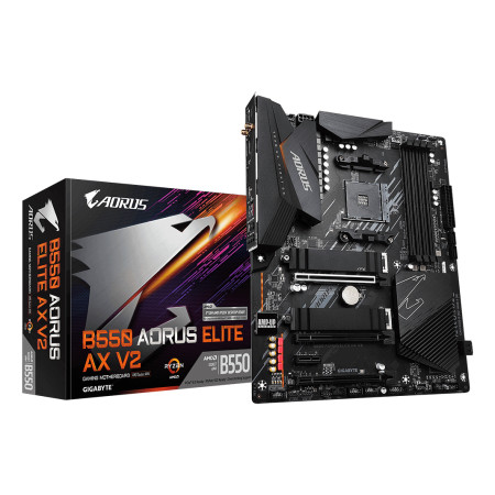 GIGABYTE B550 AORUS ELITE AX V2 pagrindinė plokštė AMD B550 AM4 lizdas ATX
