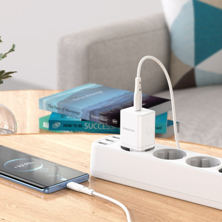 Įkroviklis Borofone BN6 20W USB-C baltas