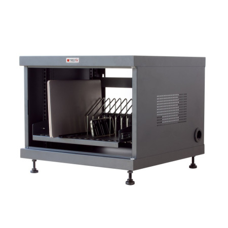 Techly įkrovimo stotis su 14 lizdų ir ištraukiama lentyna