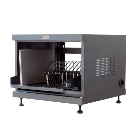 Techly įkrovimo stotis su 14 lizdų ir ištraukiama lentyna