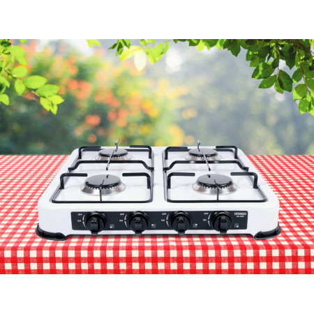 PROMIS KG400 keturių degiklių dujinė viryklė sidabrinė