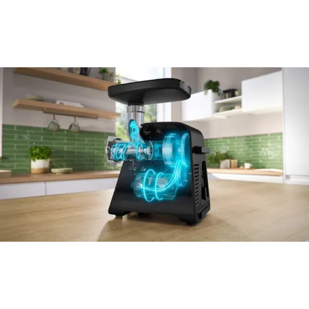 Bosch Serie 6 MFWS650B Mėsmalė 500 W Juoda, Sidabras
