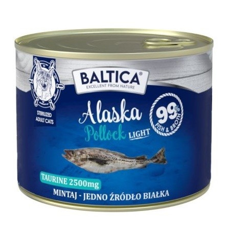 BALTICA EXCELLENT Karma mokra kot Alaska Pollock LIGHT - 185g