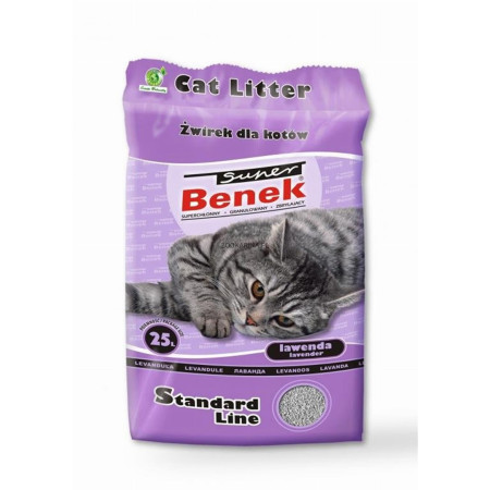 Certech Super Benek Standard Levandos - Sluoksniuotas kačių kraikas 25 l (20 kg)