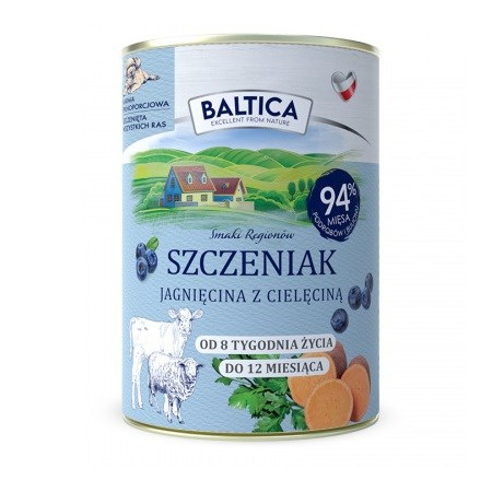 BALTICA SMAKI REGIONÓW Šuniukas Aviena su veršiena 400g