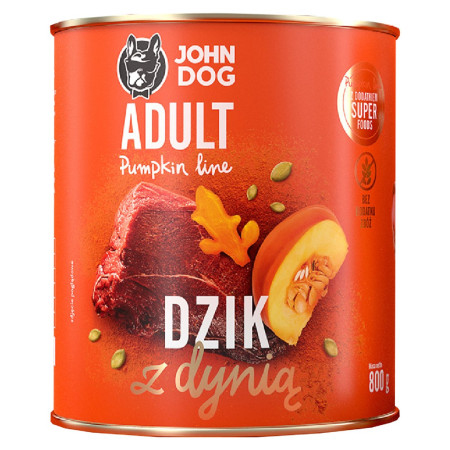 John Dog PUMPKIN Suaugusiems su Moliūgu - 800g