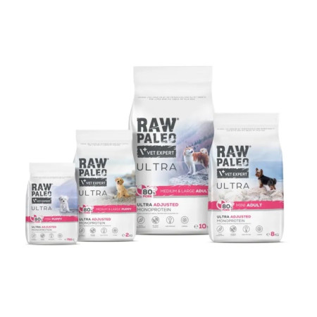 RAW PALEO Ultra Pork Medium & Large Adult - sausas maistas šunims - 10 kg