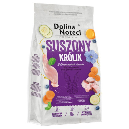 DOLINA NOTECI Premium Džiovintas triušis - džiovintas maistas šunims - 9kg