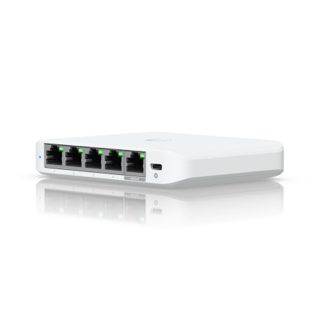 Ubiquiti UniFi Flex Mini 2.5G Valdomas 2.5G Ethernet 1U Balta