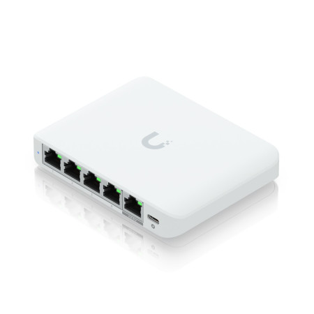 Ubiquiti UniFi Flex Mini 2.5G Valdomas 2.5G Ethernet 1U Balta