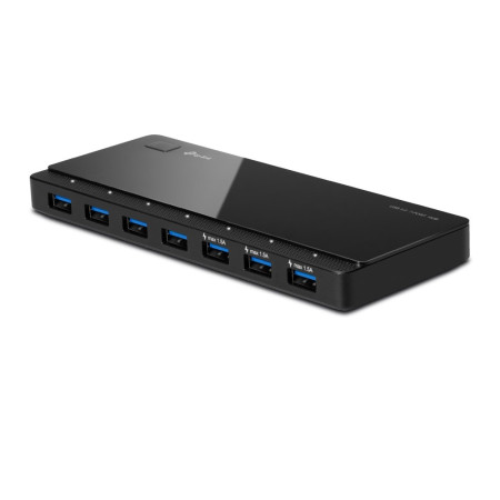 TP-Link UH700 sąsajos šakotuvas USB 3.2 Gen 1 (3.1 Gen 1) Micro-B 5000 Mbit/ai Juoda