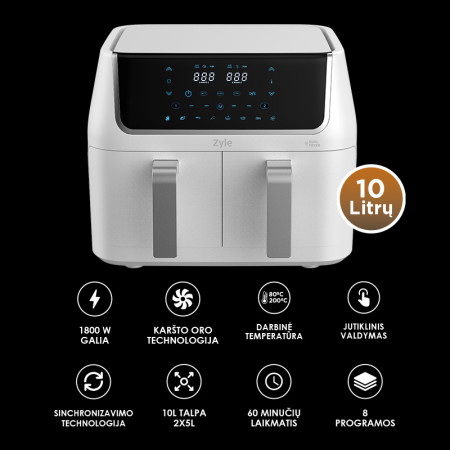 *Karšto oro gruzdintuvė Zyle ZY009WDAF