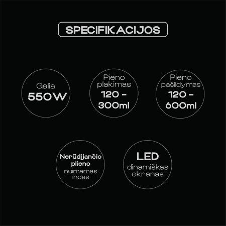 Pieno putų plaktuvas Zyle ZY917MF