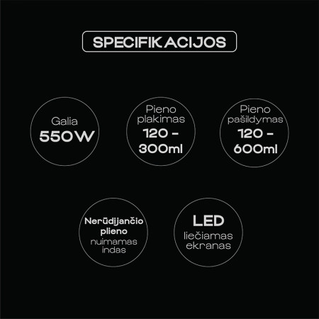 Pieno putų plaktuvas Zyle ZY918MF