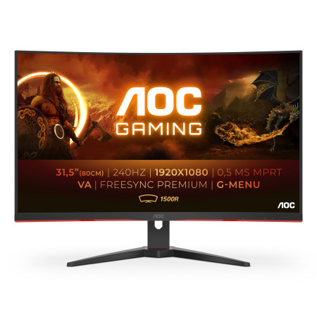 AOC G2 C32G2ZE/BK kompiuterio monitorius 31.5" Full HD