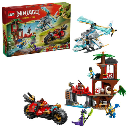 LEGO Ninjago 71857 Ninja mūšis: medžio namelis su transporto priemonėmis