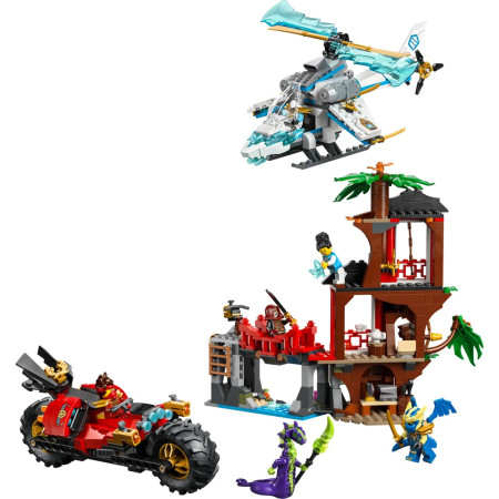 LEGO Ninjago 71857 Ninja mūšis: medžio namelis su transporto priemonėmis