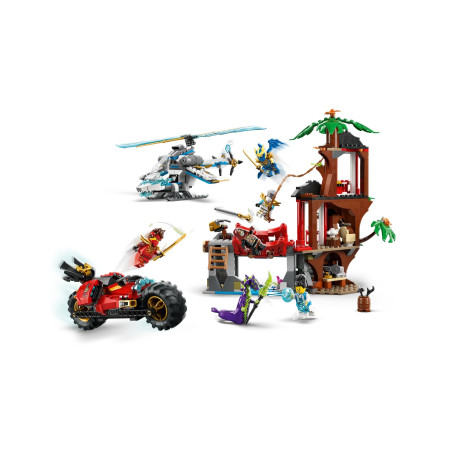 LEGO Ninjago 71857 Ninja mūšis: medžio namelis su transporto priemonėmis