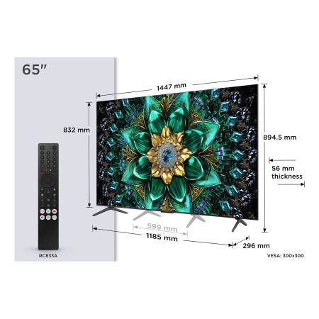 TCL Q6C 65Q6C televizorius 165,1 cm (65") 4K Ultra HD Smart TV