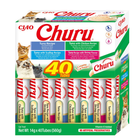 INABA CAT CHURU VARIETIES Tunžinas - skanėstas katėms 40x14 g