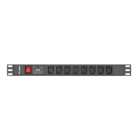 19" 1U 16A 2m Rack PDU Maitinimo Juosta LANBERG (Juoda)