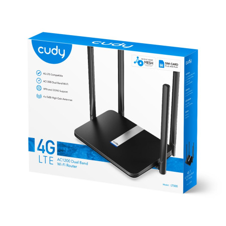 Cudy LT500 AC1200 4G LTE Routeris