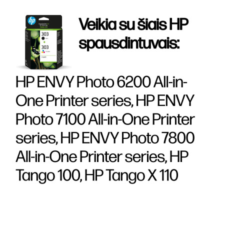 HP 303 2-vnt Juodas/Tri-spalvės Originalus Rašalo Kasetės