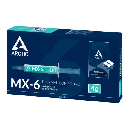 ARCTIC MX-6 Termopasta Šiluminis Tepalas su 6 vnt. MX Cleaner 4 g