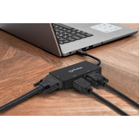Multiport USB-C 3.1 adapteris HDMI/DVI/VGA M/F