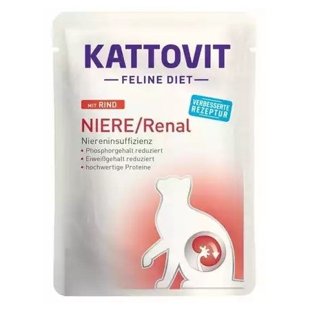 KATTOVIT Feline Diet Niere/Renal - šlapias kačių maistas - 12 x 85g