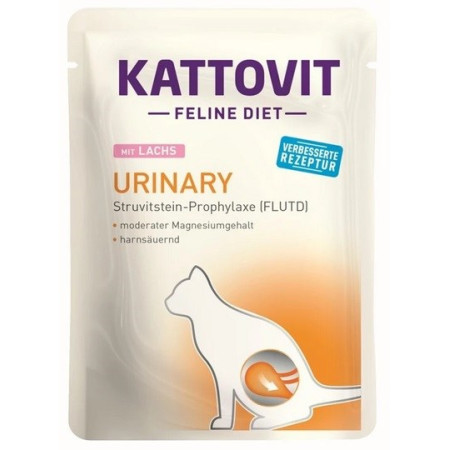KATTOVIT Feline Diet Urinary Salmon - šlapias kačių maistas 85g