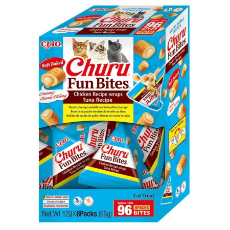 INABA Churu Fun Bites Vištiena ir tunas - skanėstas katėms - 8x12g