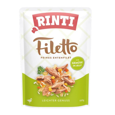 RINTI Filetto Anties filė su daržovėmis - drėgnas ėdalas šunims - 100g
