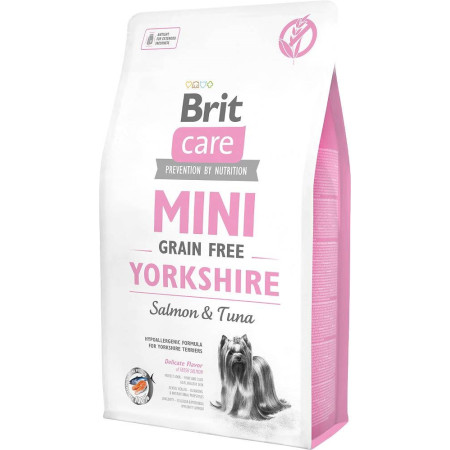 Brit Care Mini Yorkshire be grūdų su lašiša ir tunu 2 kg