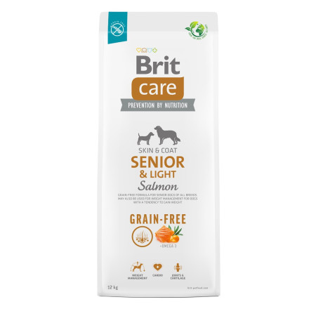 Brit Care Senior&Light su lašiša 12 kg