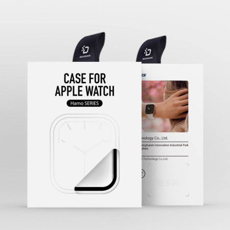 LCD apsauginis stikliukas/dėklas Dux Ducis Hamo Apple Watch 45mm sidabrinis