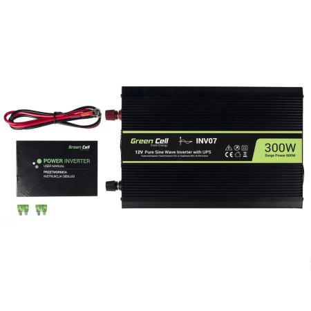 Green Cell 12V į 230V švari sinusoida 300W INV07