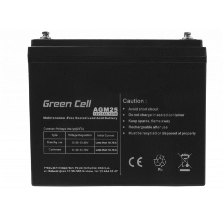 Green Cell Akumuliatorius AGM 12V 75Ah