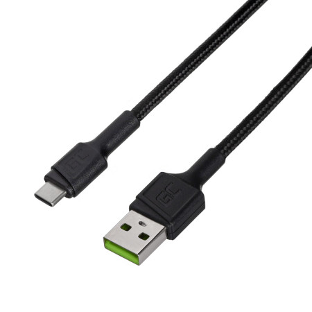 Green Cell USB C kabelis 1,2 m Juodas