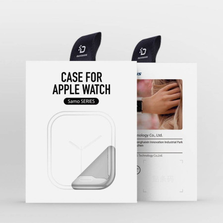 LCD apsauginis stikliukas Dux Ducis Samo Apple Watch 45mm sidabrinis