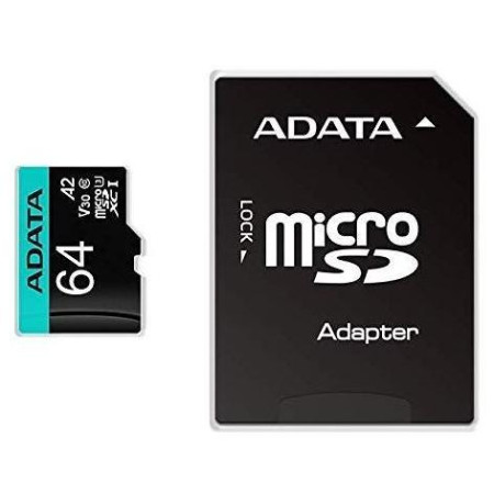 ADATA Micro SDXC 64GB su adapteriu