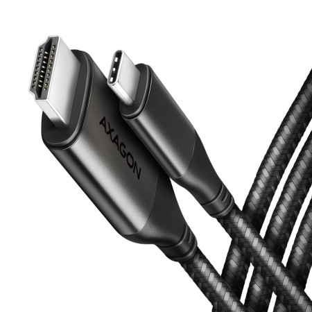 Axagon RVC-HI2MC vaizdo kabelio adapteris 1,8 m C tipo USB HDMI Juoda