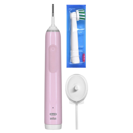 Oral-B Pro 3 rožinė dantų šepetėlė su Cross Action šepetėlio galvute