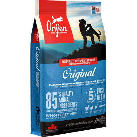 Orijen Original - sausas kačių maistas su Viščiuku, Žuvimi ir Kalakutiena - 6kg